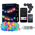 Guirlande lumineuse 10m multicolore �tanche avec t�l�commande, lumi�res guirlande, app, contr�le intelligent, ...