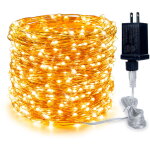 Guirlande lumineuse de 20 m, 200 led en fil de cuivre, prise transformateur (toujours allum�e), blanc ...