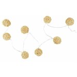 Paris prix - guirlande lumineuse 8 led 'boule rotin' 156cm naturel
