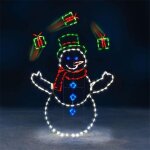 Guirlande lumineuse amusante de combat de boules de neige, dcoration de cadre, fte de vacances, nol, ...