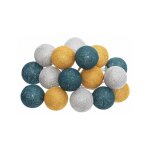 Guirlande lumineuse boule 10 pcs à piles 6cm - bleu / orange - silumen Guirlande lumineuse boule 10 pcs à piles 6cm - bleu / orange - silumen