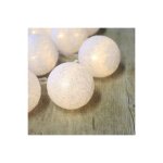 Atmosphera - guirlande lumineuse boules coton blanc chaud 1, 5m - guirlande boule lumineuse led intrieure ...
