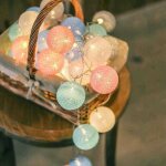 Guirlande lumineuse � boules de coton (piles non incluses) - 3 m�tres, 20 perles led, convient pour une ...