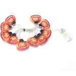 Guirlande lumineuse citrouille 10 led, � piles, accessoires de lampes d�coratives pour halloween