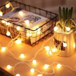 Guirlande lumineuse dcorative  piles de 5 m avec 50 boules
