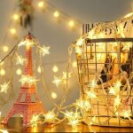 Guirlande lumineuse toile 10 m 80 led  piles, tanche ip65, clairage intrieur et extrieur, blanc ...