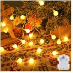 Guirlande lumineuse d'extrieur - 6 m - 40 led - blanc chaud - avec minuterie de 6 h - tanche ip65 - ...