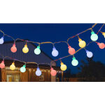 Guirlande lumineuse d'ext�rieur, ampoules color�es, 12 m, 100 led, guirlande lumineuse de no�l pour f�tes, ...