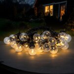 Guirlande lumineuse d'extrieur led 20 ampoules led avec minuterie - 950 cm - clairage dcoratif de ...