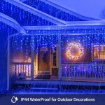 Guirlande lumineuse d'extérieur de noël de 4 m, guirlande lumineuse led extensible et étanche, rideau ... Guirlande lumineuse d'extérieur de noël de 4 m, guirlande lumineuse led extensible et étanche, rideau ...