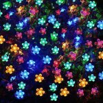 Guirlande lumineuse exterieur solaire multicolore led pile etanche guinguette 7m 50 led 2 modes d�corative ...