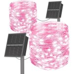 Guirlande lumineuse exterieure 2 x 22 m - total 400 led guirlande lumineuse solaire �tanche 8 modes - ...