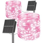 Guirlande lumineuse exterieure 2 x 22 m - total 400 led guirlande lumineuse solaire �tanche 8 modes - ...