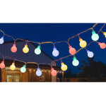 Guirlande lumineuse ext�rieure color�e ampoules, 12m 100 led, guirlande lumineuse de no�l pour f�te jardin ...