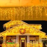 Guirlande lumineuse exterieure noel, 10m 400 led rideau lumineux noel exterieur 8 modes d'eclairage, ...