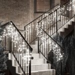 Guirlande lumineuse exterieure noel, 5 m 216led rideau lumineux noel exterieur avec 8 modes, ip44 �tanche ...