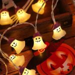 Guirlande lumineuse fantôme d'halloween, 20 led 3 m, décorations à piles pour fête, intérieur et extérieur, ... Guirlande lumineuse fantôme d'halloween, 20 led 3 m, décorations à piles pour fête, intérieur et extérieur, ...