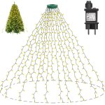 Guirlande lumineuse frique pour sapin de nol, 8 modes, 400 led, 2 m x 16 branches, pour sapins de ...