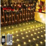 Guirlande lumineuse filet 200 led 3m x 2m filet maille lumineux no�l exterieur ip44 8 modes pour jardin ...