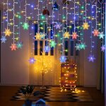 Guirlande lumineuse flocon de neige, 4 m 96 led, 8 modes, pour noël, mariage, anniversaire, jardin, chambre ... Guirlande lumineuse flocon de neige, 4 m 96 led, 8 modes, pour noël, mariage, anniversaire, jardin, chambre ...