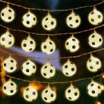 Guirlande lumineuse de football, 3 m 20 led guirlandes lumineuses, football d�coration, aliment�e par ...
