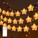 Guirlande lumineuse � led, avec 20 led, 3m, forme �toile forme arc - en - ciel, � piles, pour no�l, chambre ...