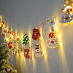 Guirlande lumineuse led de no�l de 1, 5 m, aliment�e par piles (piles non incluses), 10 led, pour la ...