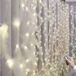 Guirlande lumineuse led avec plumes et tlcommande, luminaire dcoratif d'intrieur, idal pour une ...
