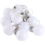 Guirlande lumineuse de nol  10 led de 2 m, bonhomme de neige, tanche, fonctionne avec des piles, blanc ...