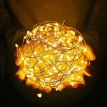 Guirlande lumineuse no�l 200led, aled light guirlande led blanc chaud fil de cuivre �tanche ip65 avec ...