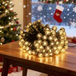 Guirlande lumineuse noël 30 led blanc chaud ampoules verre certification etl décoration fête sapin jardin ... Guirlande lumineuse noël 30 led blanc chaud ampoules verre certification etl décoration fête sapin jardin ...