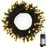 Guirlande lumineuse no�l ext�rieure, 20m 200 led lumi�res sapin de no�l int�rieur blanc chaud �lectrique ...