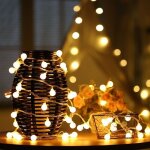 Guirlande lumineuse à petites boules basse tension de 20 mètres, 150 lumières avec télécommande sans ... Guirlande lumineuse à petites boules basse tension de 20 mètres, 150 lumières avec télécommande sans ...