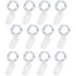 Guirlande lumineuse  piles, lot de 12 pice fe chane lumires 2m 20 leds guirlande en cuivre tanche ...