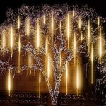 Guirlande lumineuse pluie d'�toiles filantes - 30cm 8 tubes 144 leds - guirlande gouttes de pluie / stalactite ...