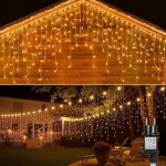 Guirlande lumineuse pluie de glace led 15m 8 modes rideau lumineux avec fonction mmoire et minuterie ...
