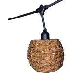 Lumisky - guirlande lumineuse raccordable pine marron poly rotin 6m