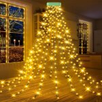 Guirlande lumineuse sapin de no�l, 400led 2m 16 guirlande lumineuse avec 8 modes �tanche minuterie m�moire ...