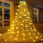Guirlande lumineuse sapin de no�l, 400led 3m 16 guirlande lumineuse avec 8 modes �tanche minuterie m�moire ...