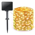 Guirlande lumineuse solaire, 10 m, 100 led, fil de cuivre, 8 modes, minuterie, protection ip65, pour ... Guirlande lumineuse solaire, 10 m, 100 led, fil de cuivre, 8 modes, minuterie, protection ip65, pour ...