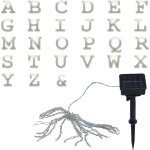 Guirlande lumineuse solaire 20x led lampe lettres jardin ext�rieur deko lampe clignotante permant, abc, ...
