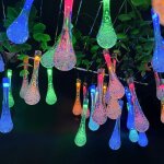 Guirlande lumineuse solaire 7m 50 led guirlande lumineuse 8 modes �tanche gouttes d'eau guirlande lumineuse ...
