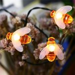 Guirlande lumineuse solaire abeille extrieure led fe abeille tanche bumble pour jardin dcor de nol ...