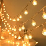 Guirlande lumineuse solaire boule de cristal - 8 modes d'�clairage - eau - f�te de mariage (couleur chaude) ...