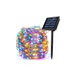 Guirlande lumineuse solaire extrieur, 200 led 8 modes 22m dcoration lumineuse solaire nol ip65 impermable ...