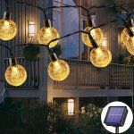 Guirlande lumineuse solaire d'ext�rieur 50 led 7m 8 modes solaires, �tanche, pour ext�rieur / int�rieur, ...
