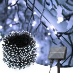 Guirlande lumineuse solaire d'ext�rieur, 52 m, 500 led, 8 modes, �tanche, pour jardin, f�te, mariage, ...