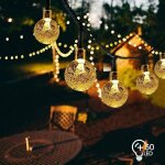 Guirlande lumineuse guirlande lumineuse solaire exterieur 7m 50 leds guirlande boules solaire 8 modes ...