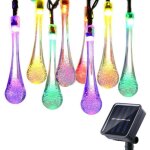 Guirlande lumineuse solaire extrieur, etanche 6m 30led gouttes d'eau lampes solaires clairage d'ambiance ...