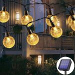 Guirlande lumineuse solaire d'extérieur ulisem, 50 led, 7 m, 8 modes solaires, éclairage extérieur / ... Guirlande lumineuse solaire d'extérieur ulisem, 50 led, 7 m, 8 modes solaires, éclairage extérieur / ...